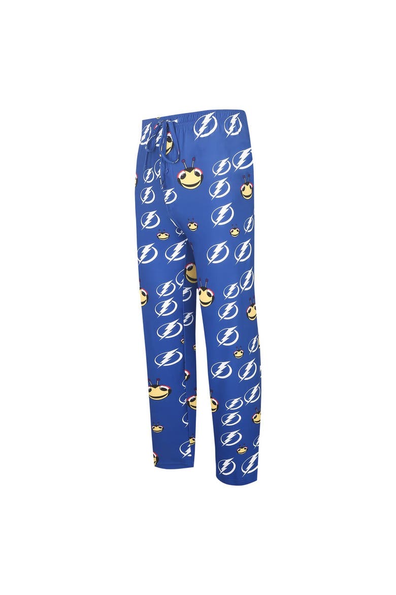 Men's Concepts Sport Blue Tampa Bay Lightning Gauge Allover Print Knit Sleep Pants, Alternate, color, Blue