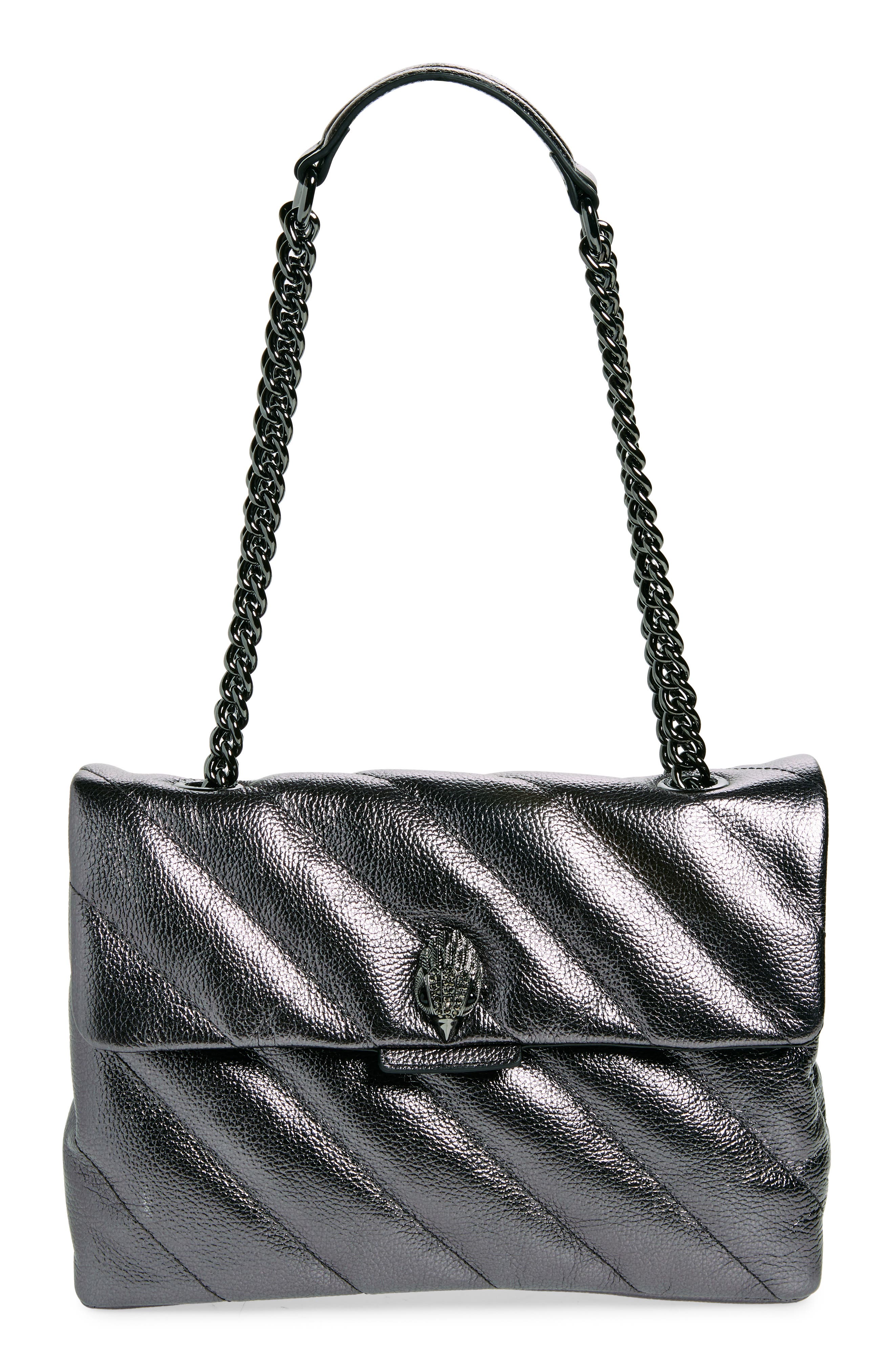 Kurt Geiger London Metallic Leather Soho Shoulder Bag