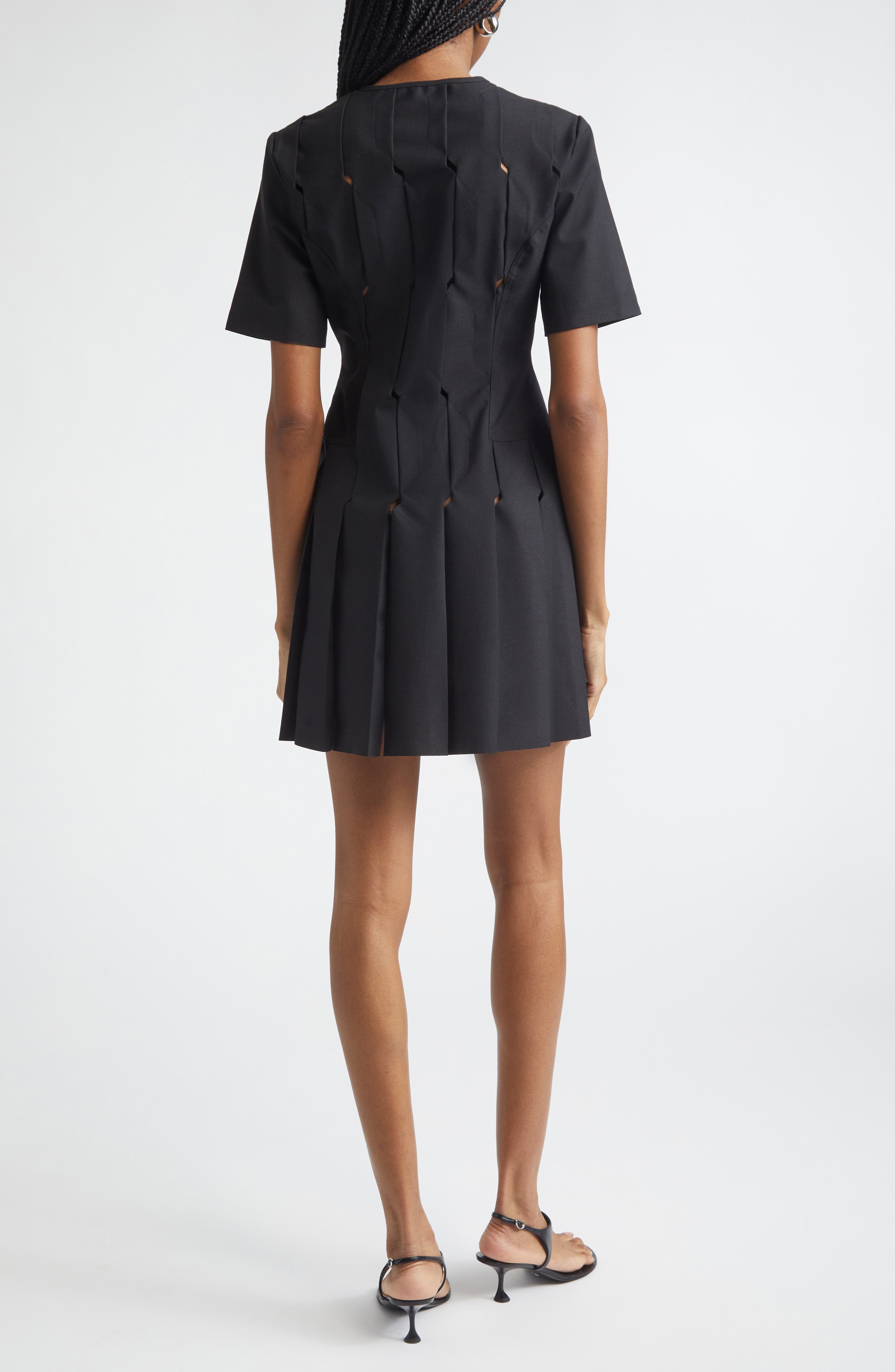 Technical Tailored Origami Wool Blend Dress - image 2