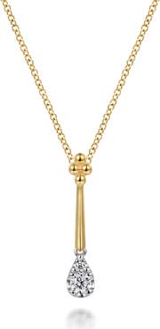 Gabriel & Co. 14k Gold Two Tone Pendant Necklace