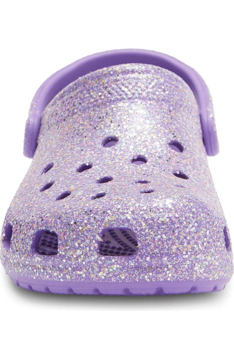 CROCS Kids' Classic Glitter Clog, Alternate, color, Purple