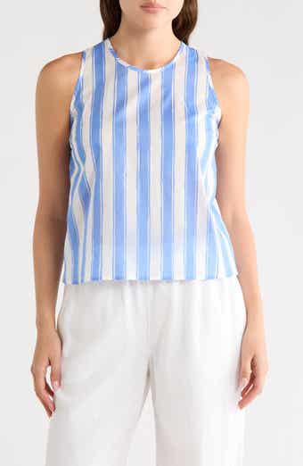 Striped Cotton Sleeveless Top