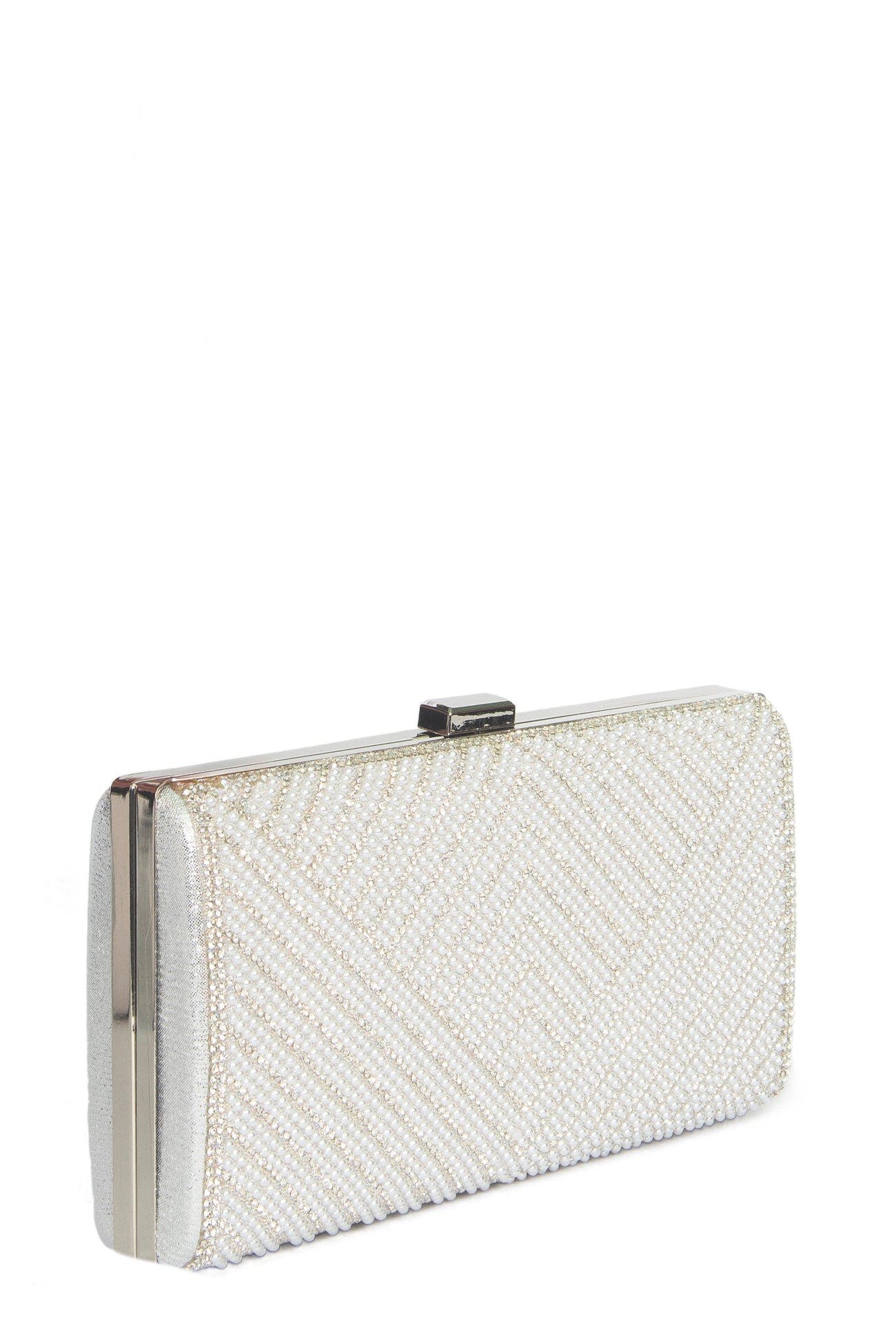 Mimi Clutch, Alternate, color, SILVER