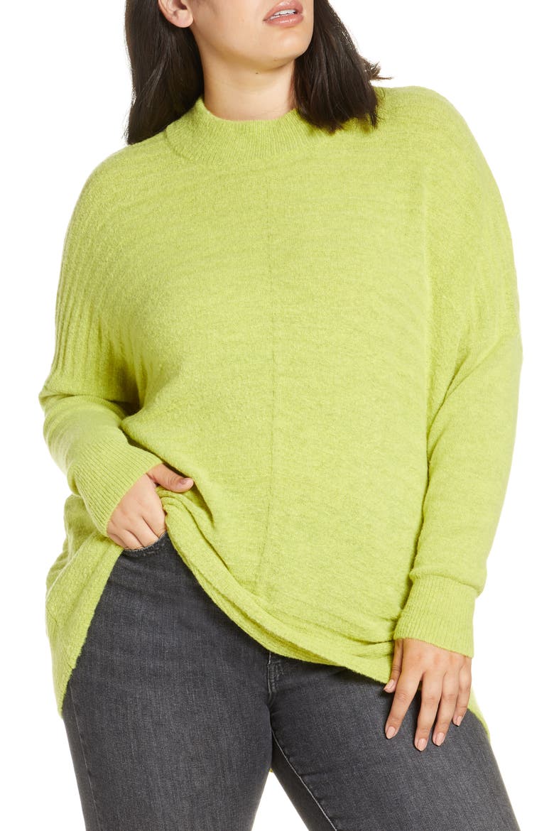 Textured Mock Neck Sweater, Main, color, SULPHER SPRING