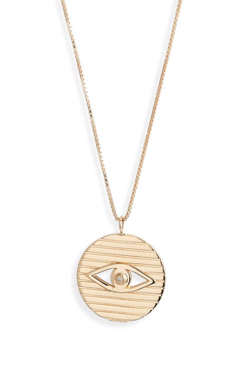 Stassi Diamond Evil Eye Pendant Necklace