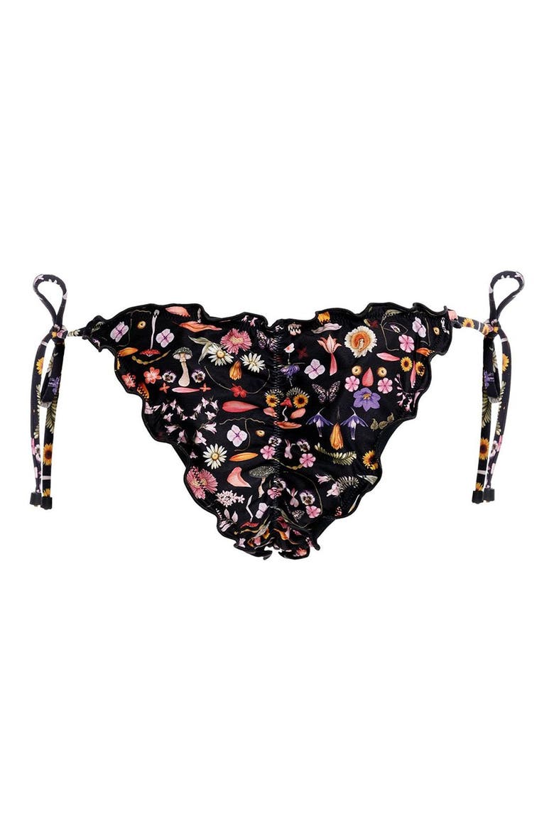 Alegra Mbara Side Tie Bikini Bottoms, Alternate, color, BLACK
