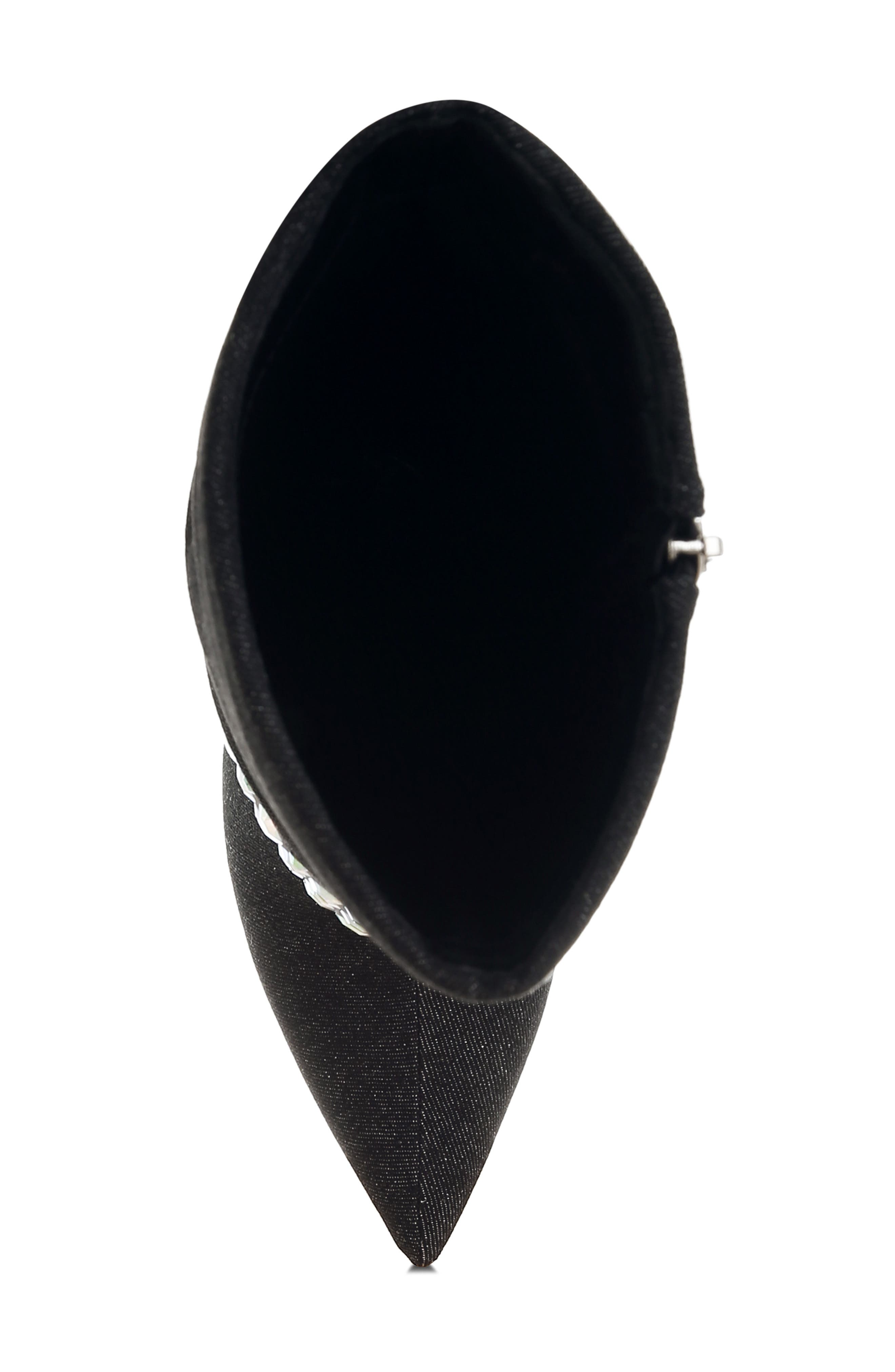 LONDON RAG Basso Rhinestone Foldover Boot, Alternate, color, Black