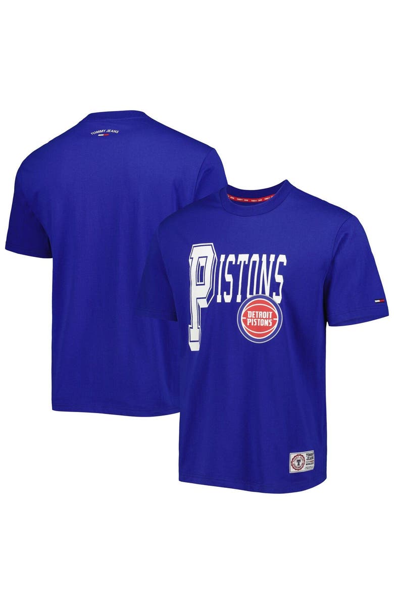 TOMMY JEANS Men's Tommy Jeans Blue Detroit Pistons Mel Varsity T-Shirt, Main, color, Blue