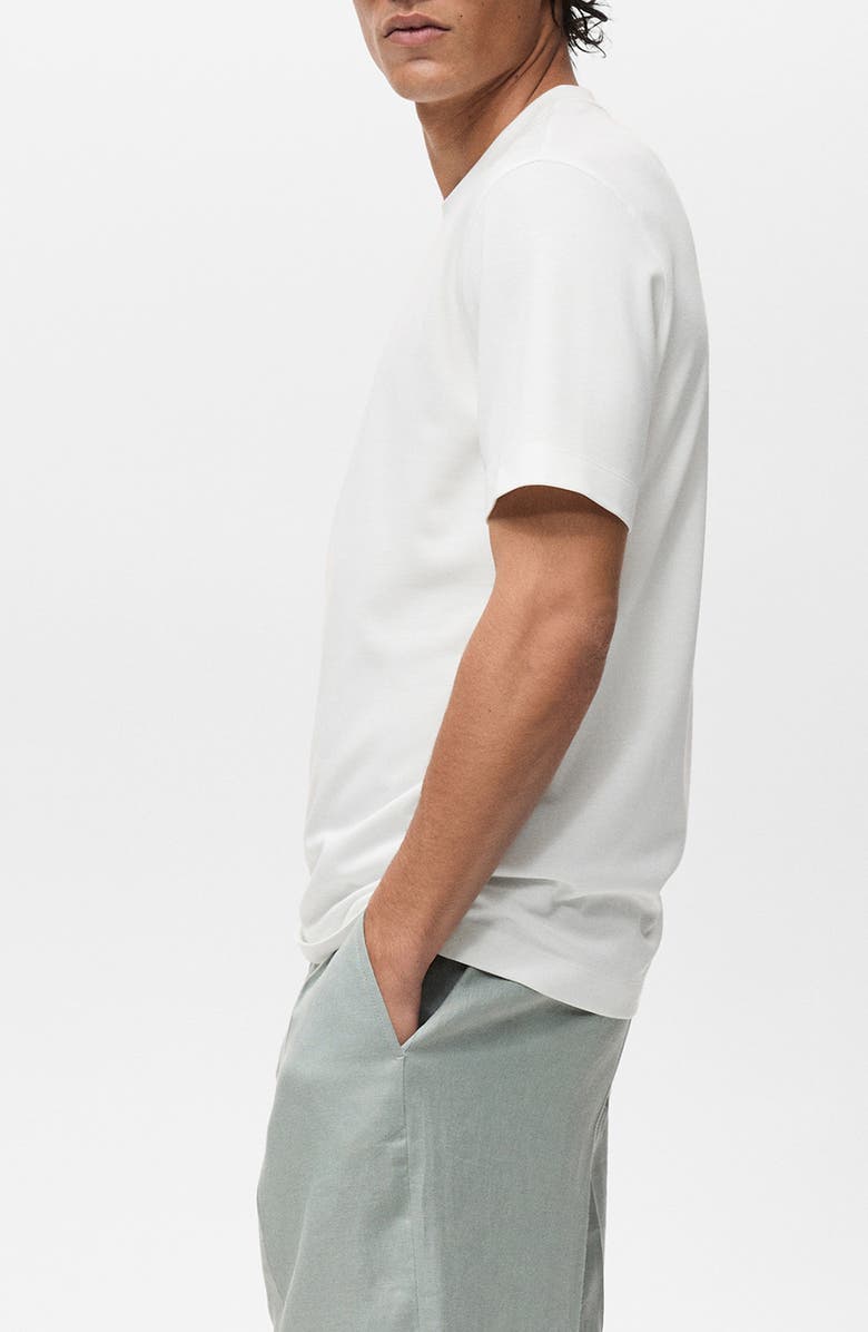 MANGO Lyocell Blend T-Shirt, Alternate, color, White