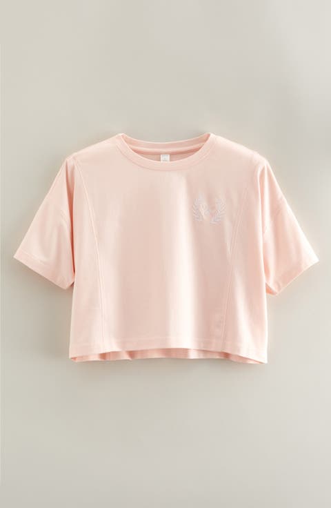 Kids' Lucky Embroidered Boxy T-Shirt (Little Kid & Big Kid)