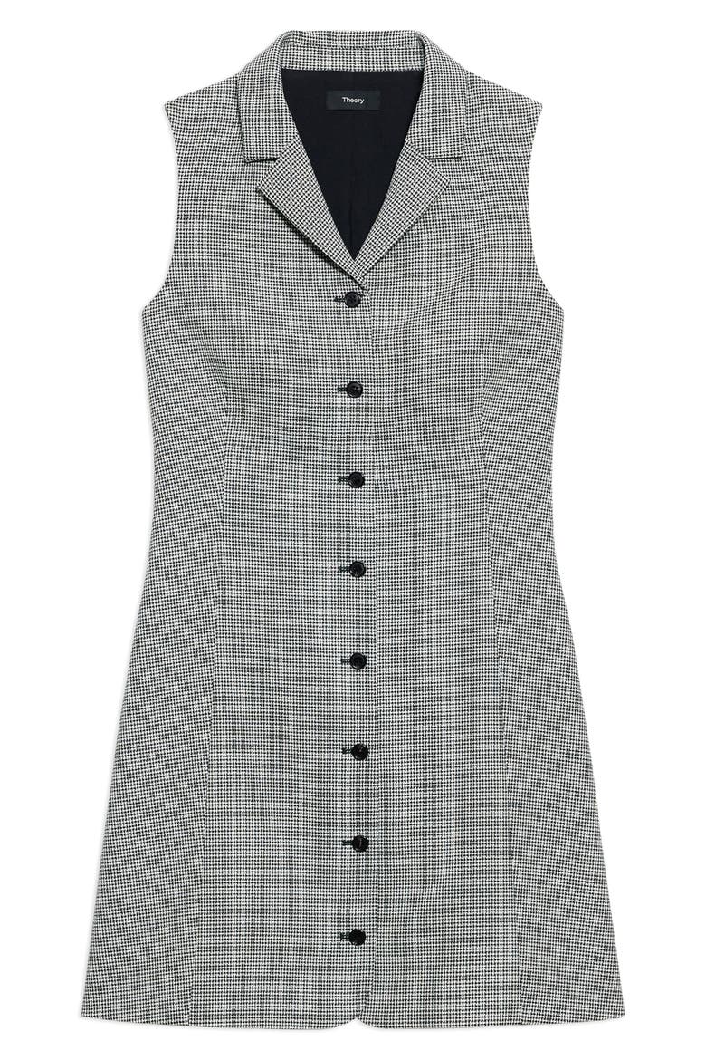 Houndstooth Sleeveless Minidress, Alternate, color, BLACK MULTI - A0P