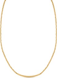 Bony Levy 14K Gold Curved Tube Bar Necklace (Online Trunk Show)