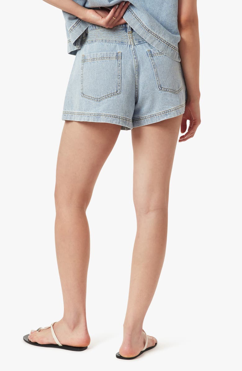 Habitual High Rise Utility Denim Shorts, Alternate, color, Atlantic
