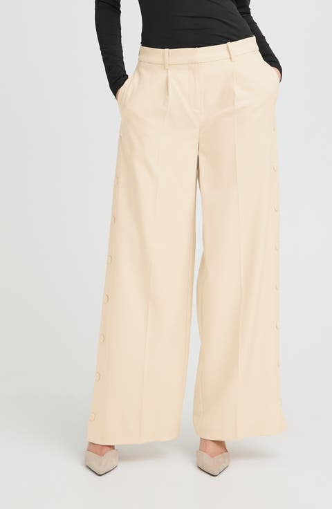 Ihlexi Wide Leg Pleat Pants