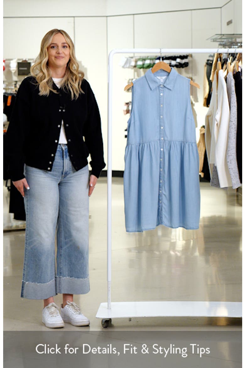 Bec Button Down Sleeveless Chambray Maternity Dress video