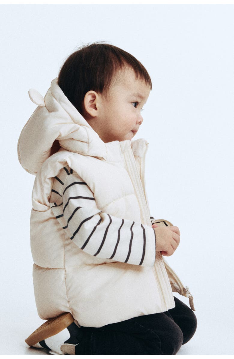 H&M Hooded Puffer Gilet, Alternate, color, 