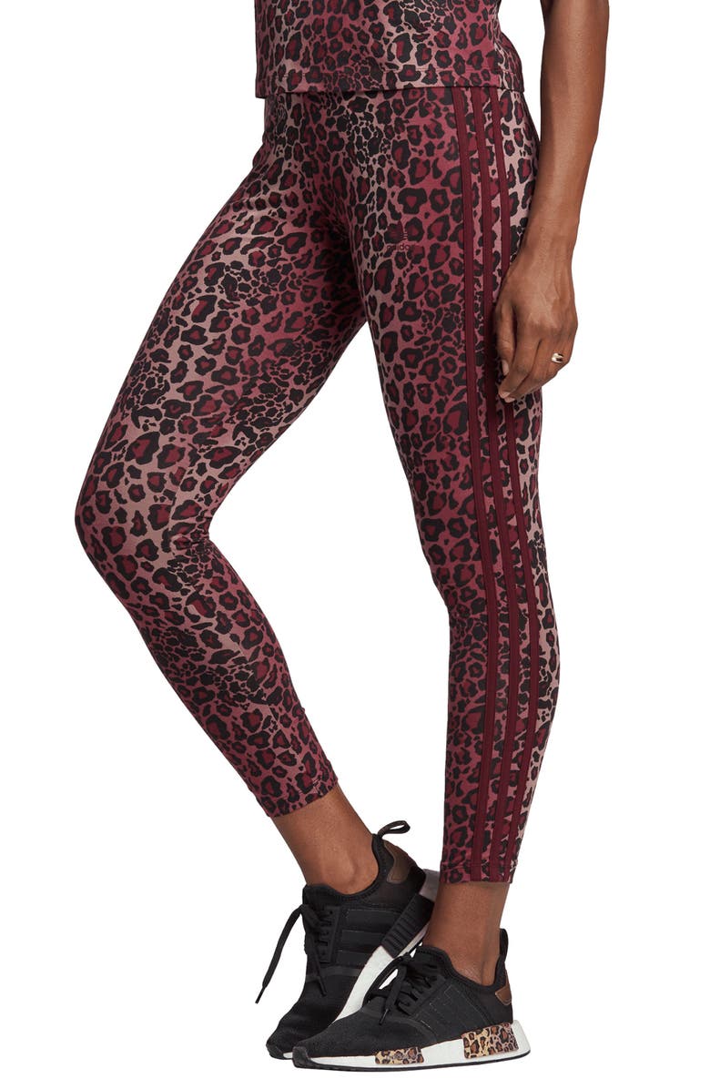 adidas Originals Leopard 7/8 Leggings, Main, color, 