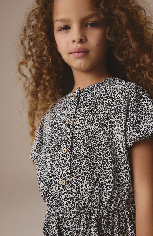 Next Kids' Leopard Print Cutout Romper In White
