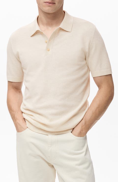 Band Collar Linen & Cotton Button-Up Shirt