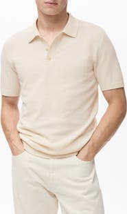 MANGO Band Collar Button-Up Shirt