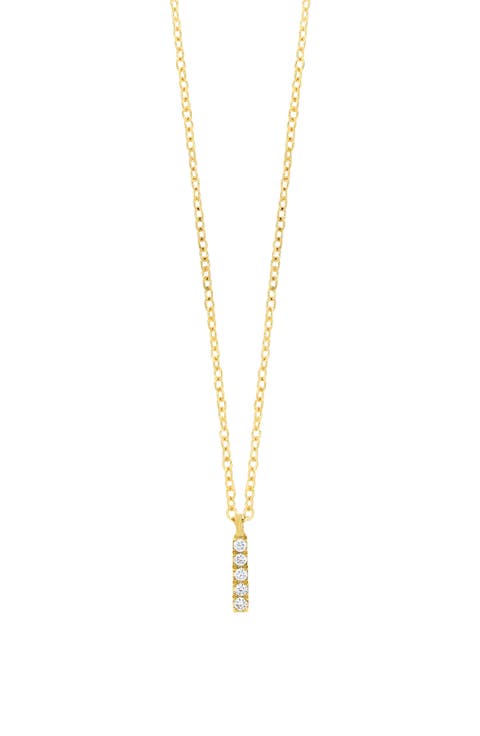 Icon Pavé Diamond Initial Pendant Necklace