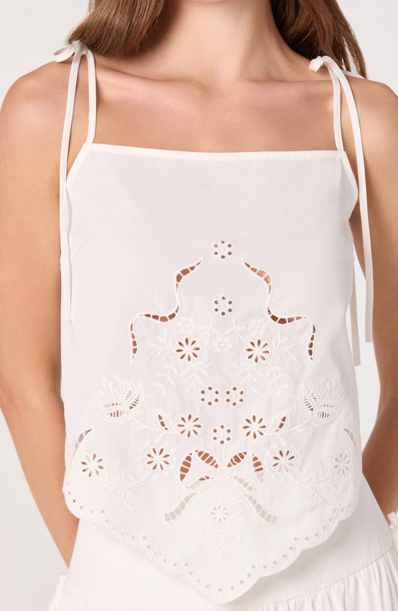 ASTR the Label Stevie Eyelet Embroidery Camisole, Alternate, color, White