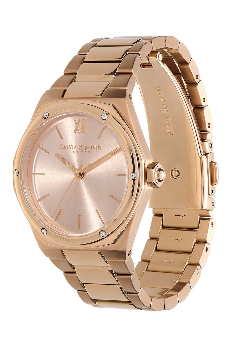 Sports Luxe Hexa Bracelet Watch, 33mm, Alternate, color, PINK