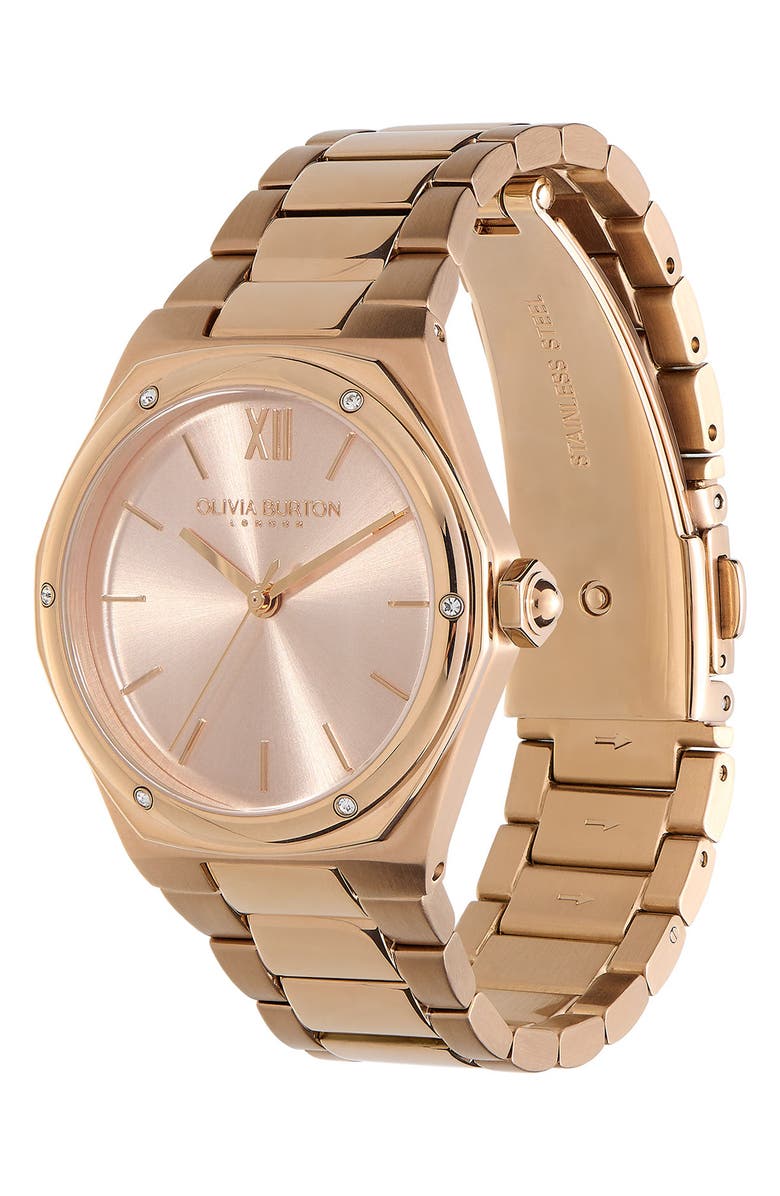 Olivia Burton Sports Luxe Hexa Bracelet Watch, 33mm, Alternate, color, Blush