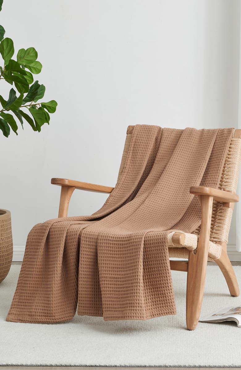 Woven & Weft Cotton Waffle Weave Throw Blanket, Alternate, color, 