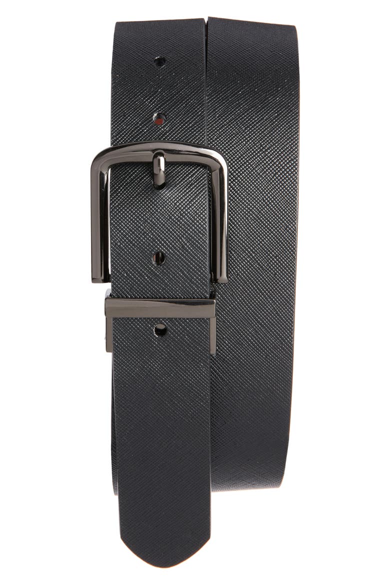 Otto Reversible Leather Belt, Main, color, BLACK- BROWN