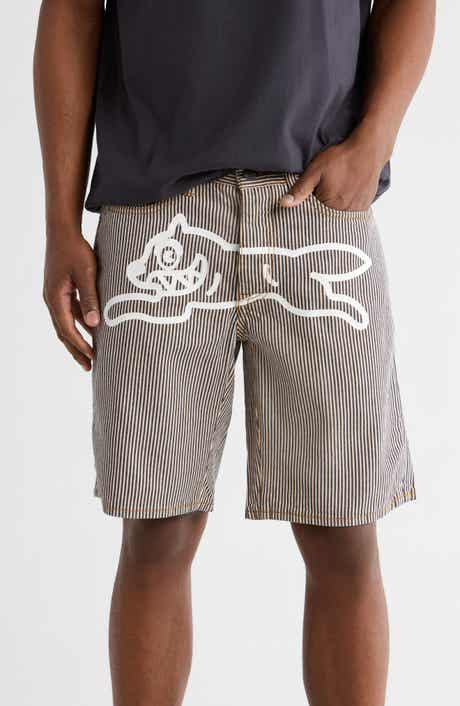 ICECREAM Pinstripe Denim Shorts