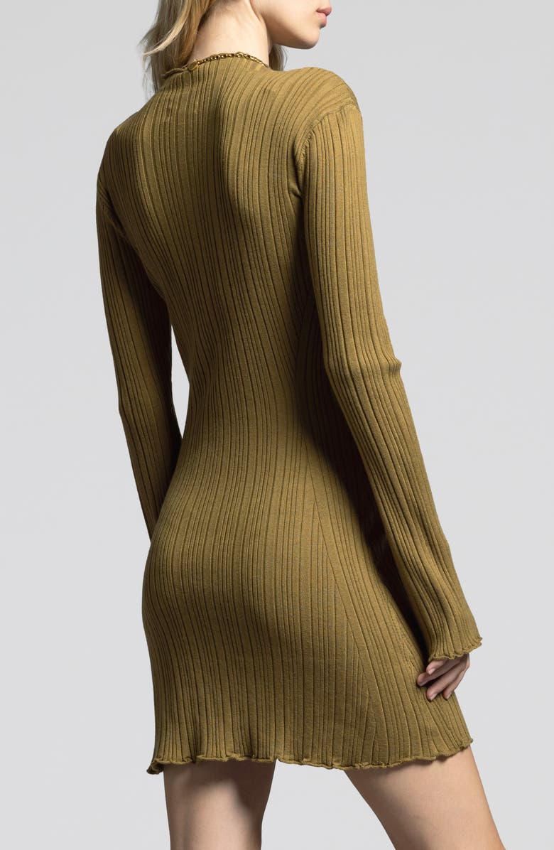 WEEKEND LOS ANGELES Mirren Long Sleeve Ribbed Sweater Dress, Alternate, color, Oregano