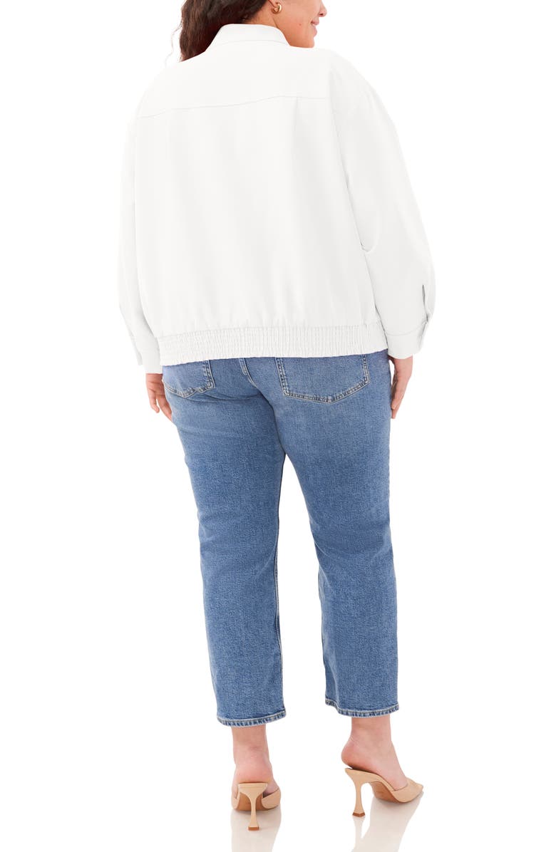 Vince Camuto Oversize Water Repellent Bomber Jacket, Alternate, color, New Ivory