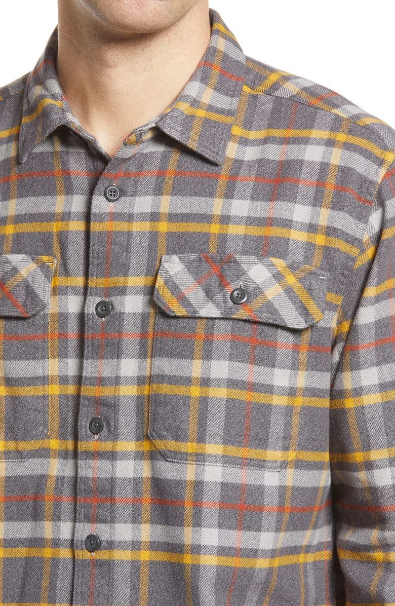 Patagonia Fjord Regular Fit Organic Cotton Flannel Shirt, Alternate, color, 
