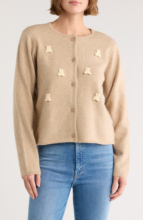 Teddy Appliqué Cardigan