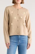 INTERNATIONAL DESIGNER Teddy Appliqué Cardigan