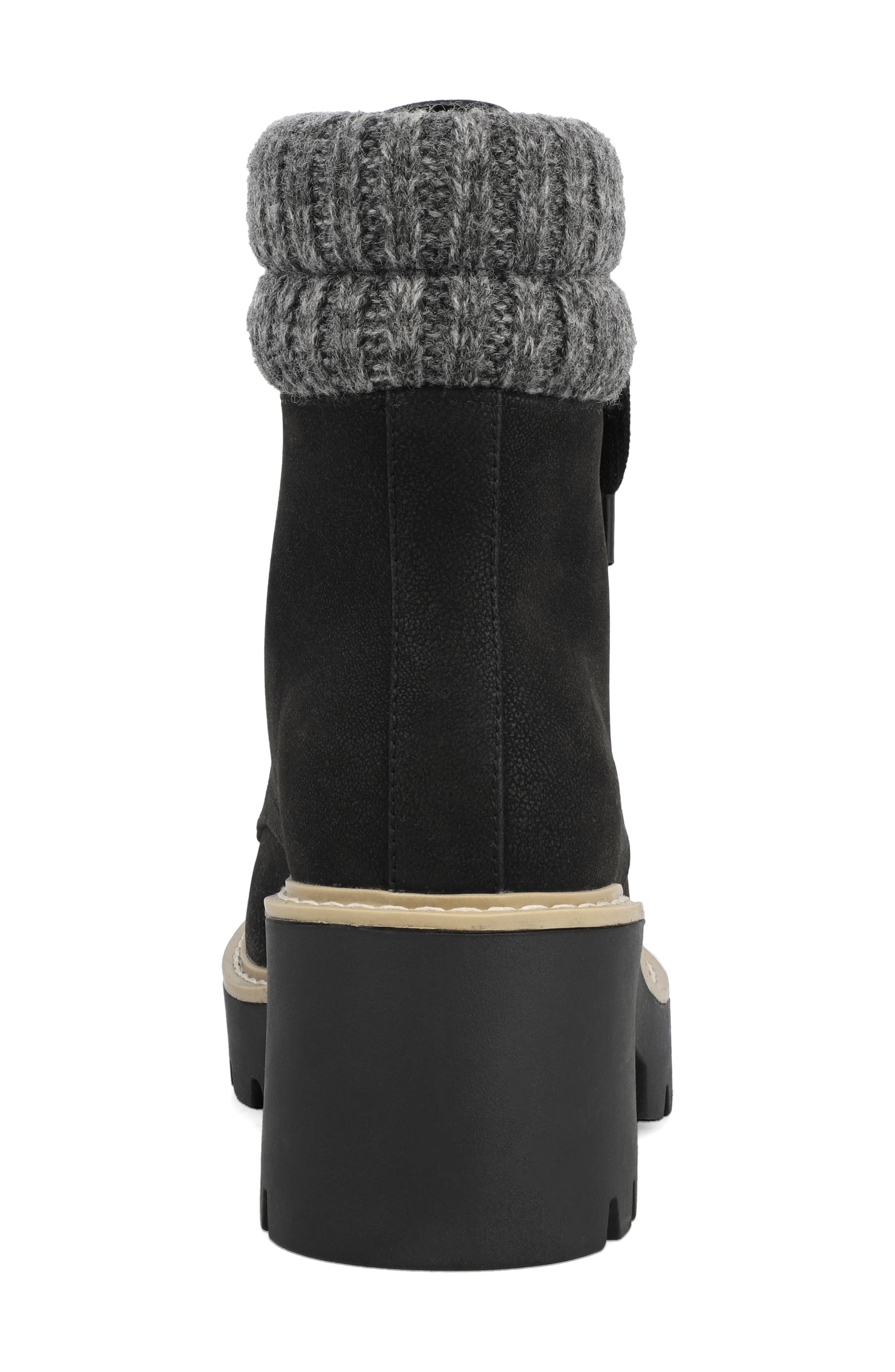 MIA Kynlee Lace-Up Bootie, Alternate, color, Black Brush