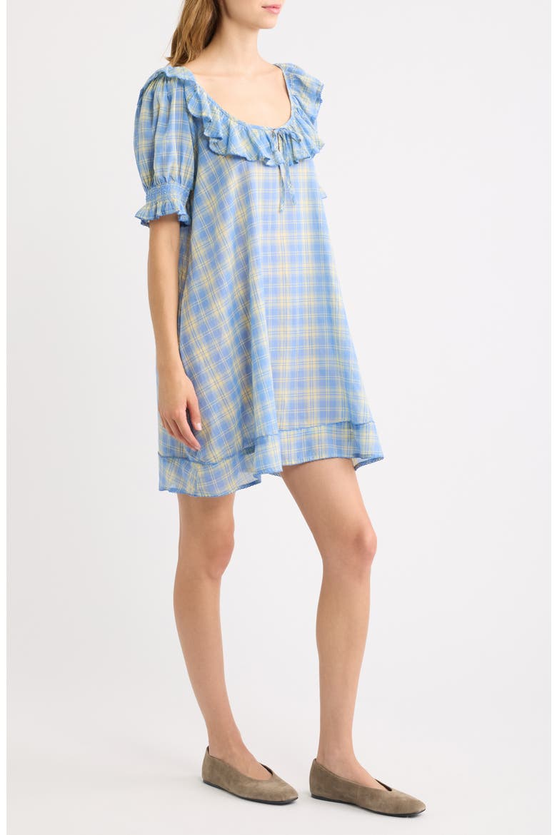 Harlow Organic Cotton Minidress, Alternate, color, BLUE