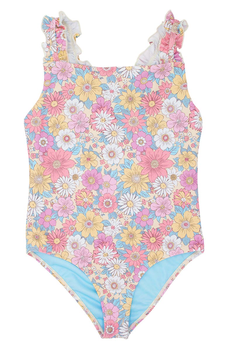 Feather 4 Arrow Lola Floral Print One-Piece Swimsuit, Main, color, 