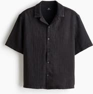 H&M Relaxed Fit Short-sleeved Muslin Shirt