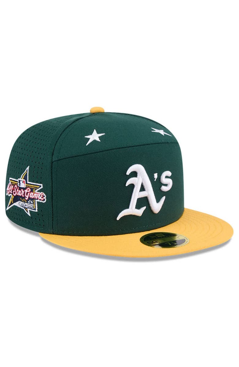 New Era Men's New Era Green/Gold  Athletics 2025 MLB All-Star Game Side Patch 59FIFTY Fitted Hat, Main, color, 