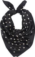 Petit Moments Satin Polka Dot Square Scarf