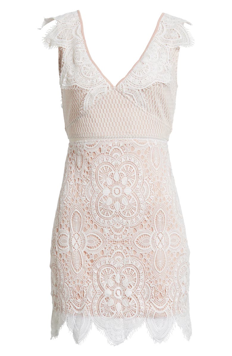 All in Favor Lace Sheath Dress, Alternate, color, 