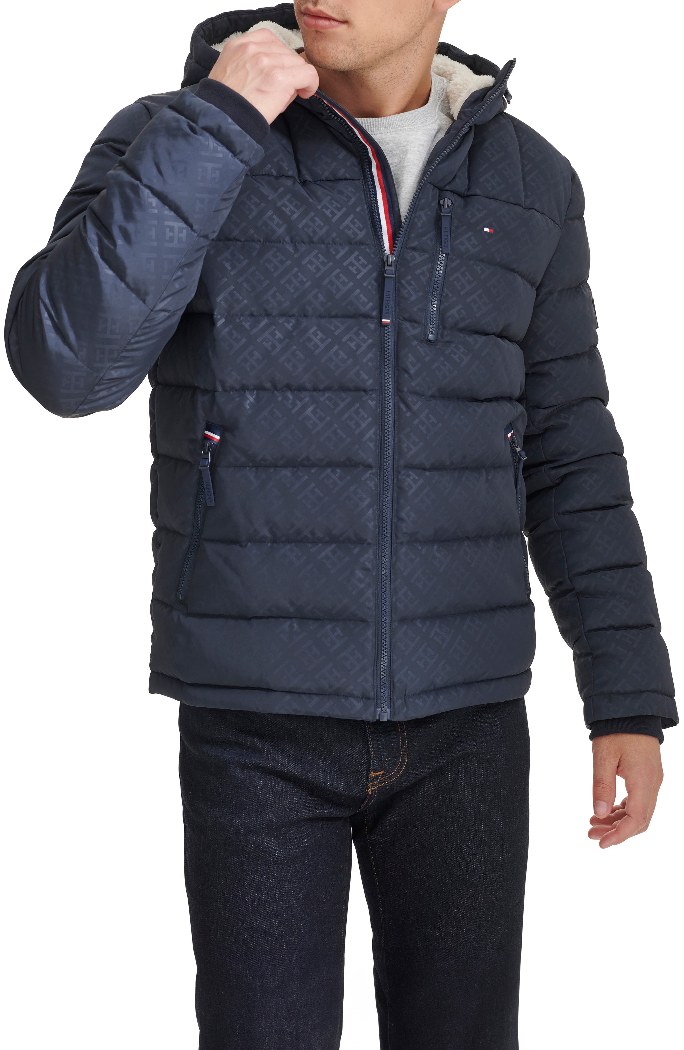 Fleece Lined Hooded Puffer Jacket