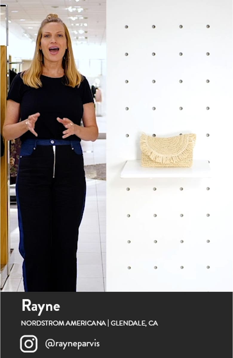 Clara Soft Straw Clutch, sales video thumbnail