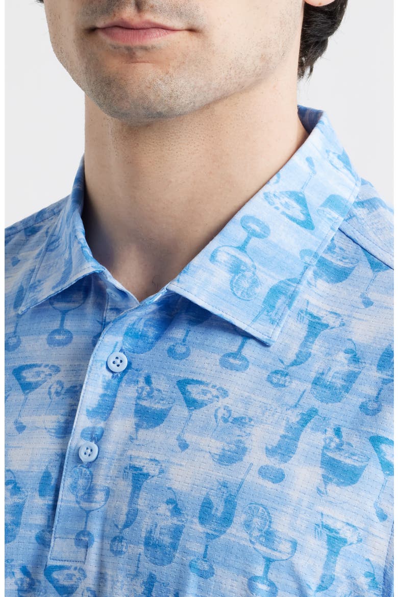 Bahama Coast Fizz Impressions IslandZone® Polo, Alternate, color, GLACIER BLUE