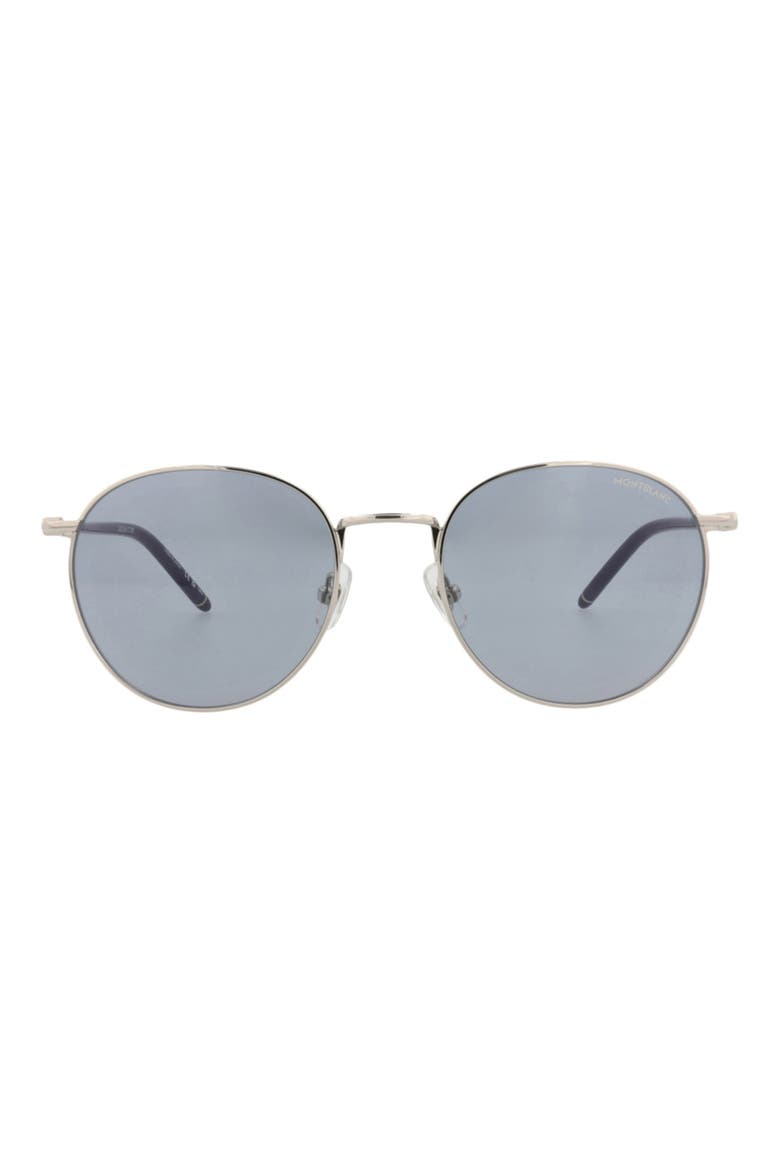 55mm Round Sunglasses, Main, color, SILVER BLUE GREY