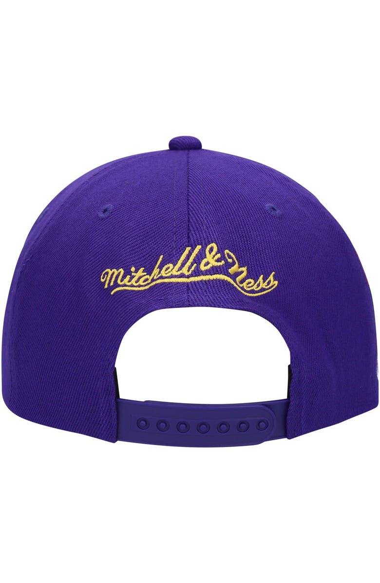Mitchell & Ness Men's Mitchell & Ness Purple Los Angeles Lakers Hardwood Classics 1988 NBA Finals XL Patch Snapback Hat, Alternate, color,
