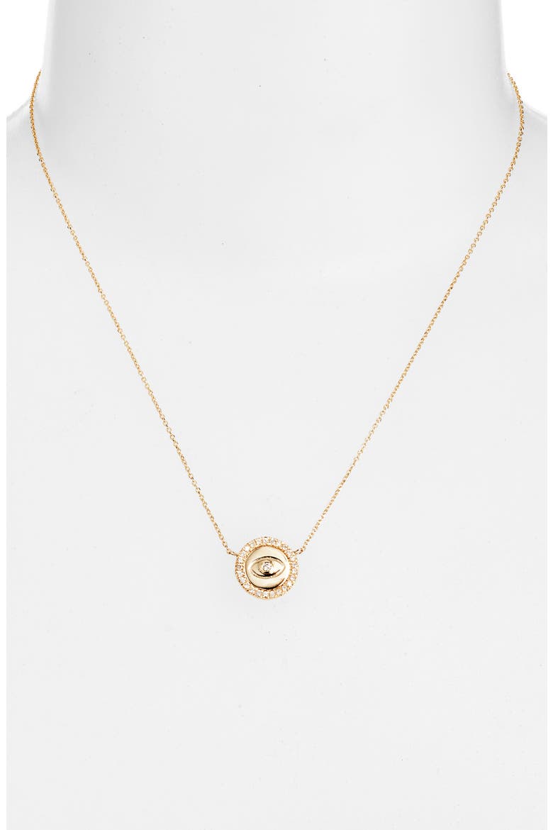 Royale Evil Eye Diamond Necklace, Alternate, color, GOLD/ DIAMOND