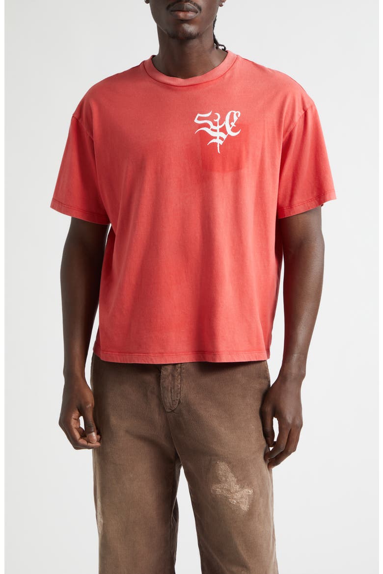 Crest Organic Cotton Graphic T-Shirt, Main, color, RED